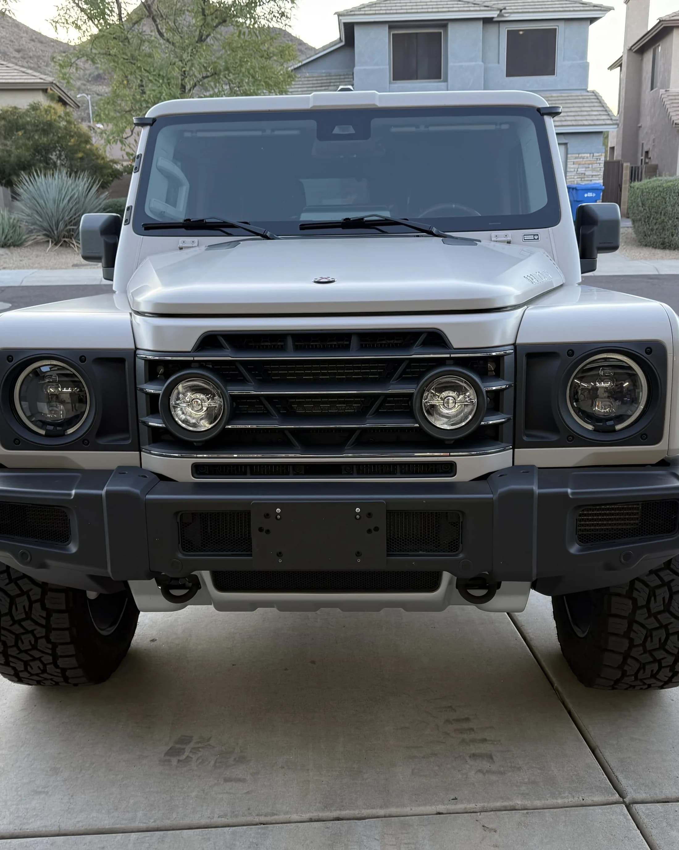 INEOS Grenadier front view at the Detail Co location.