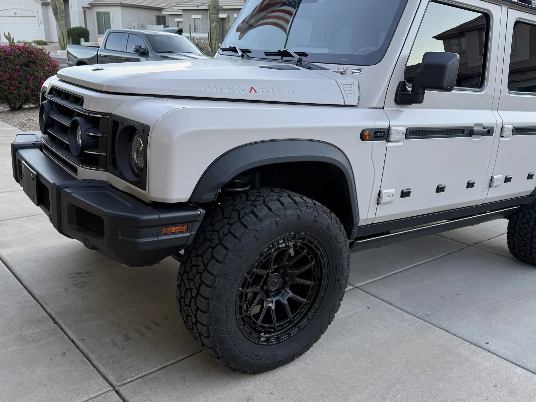 INEOS Grenadier front quarter after detailing.